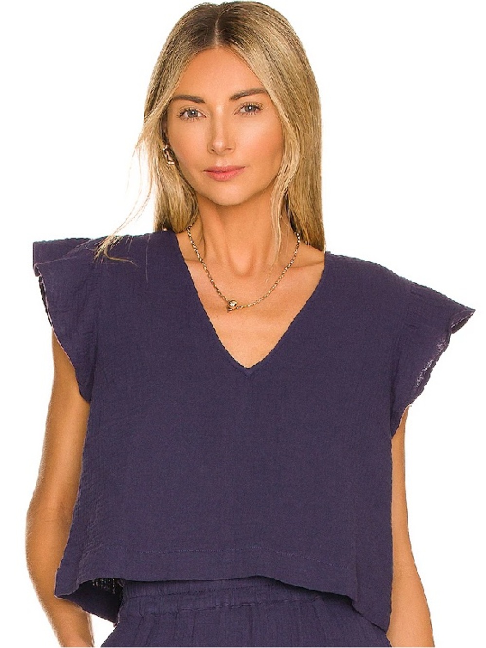 Rails Miley Cotton Top in Admiral Navy Blue